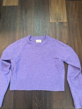 Cropped purple sweater